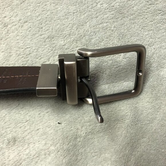 Fossil Black & Brown Leather Reversible Belt Unisex - Picture 6 of 13